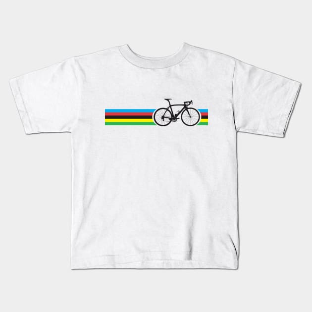 Bike Stripes World Road Race Champion Kids T-Shirt by sher00